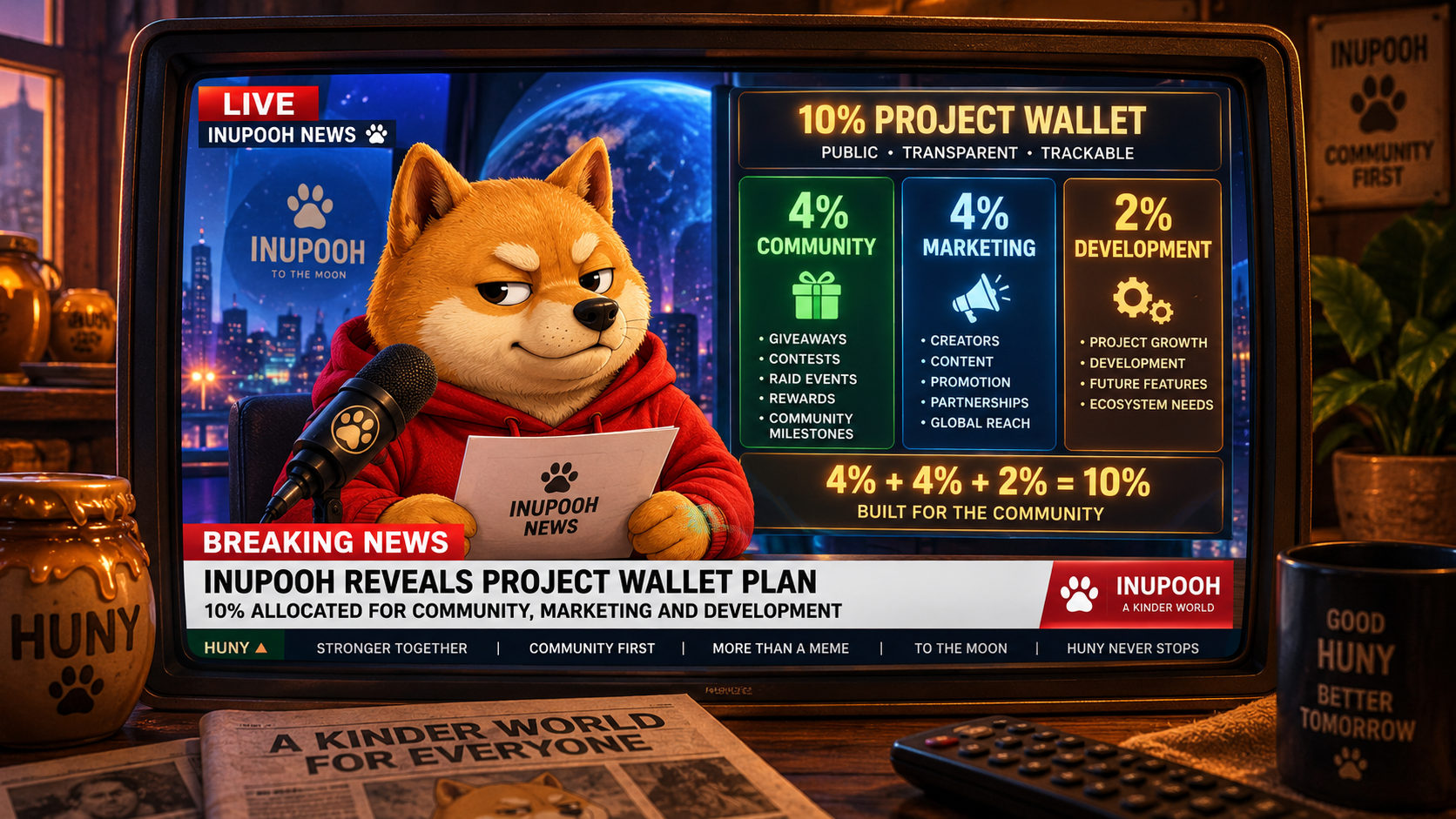 INUPOOH News presents the public project wallet plan